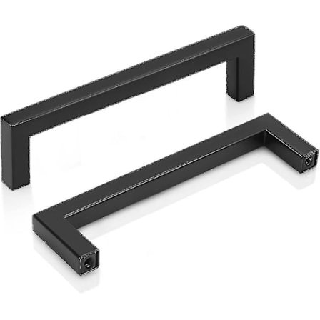 2-pack Kitchen Door Handles 160mm Hole Center Flat Black Cabinet Handles