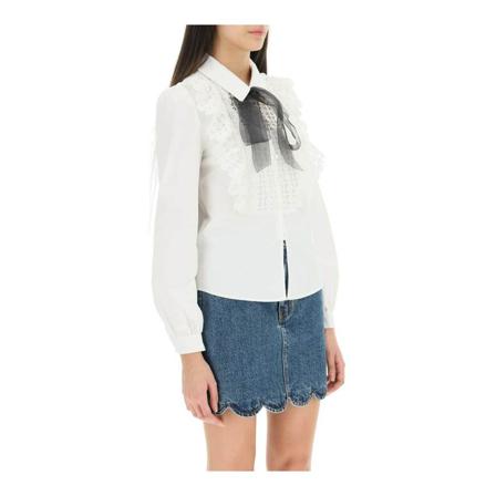 Self Portrait Shirts , Wit , Dames , Maat: S