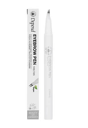 Depend Perfect Eye Eyebrow Pen Twin Thin Ögonbryn Dam Brun 1 PCS