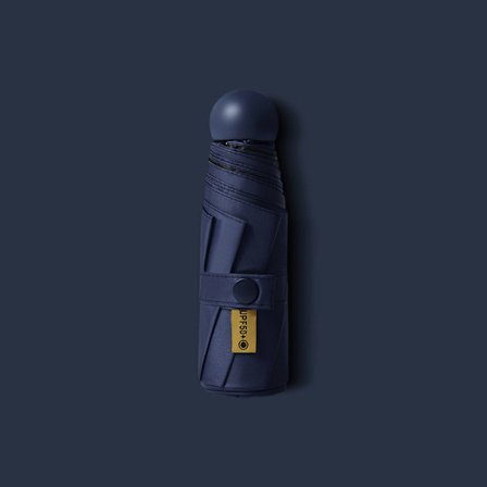 Kapselformat solparaply: Ger solskydd och UV-skydd, skyddar mot både sol och regn, lätt och enkel att bära.