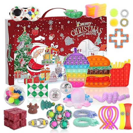 Julekalender med 24 antistressleker - Fidget Toys - Blind Box - Gave til barn