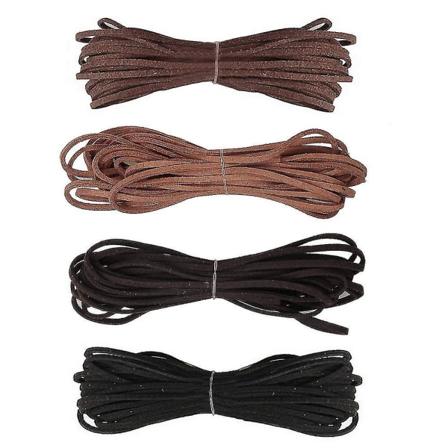 4st Lädersnöre, Läderhalsband Sladd Spets Läderremsa För Armband Halsband Gör-det-själv