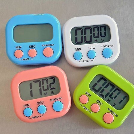Magnetisk Digital Timer 4-pack, För kök, Klassrum, Matlagning, Badrum, Spel