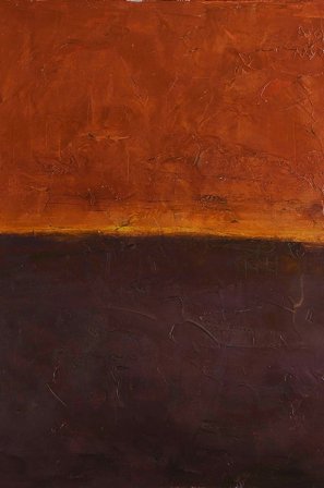 Malerifabrikken - Design Maleri / Edge Red / 80x100 Cm - Orange - Billeder - Fra Homeroom