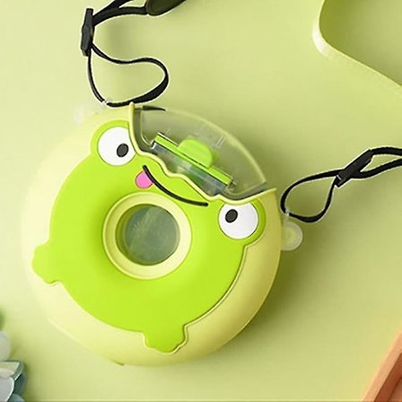 Söt Cartoon Donuts Vattenflaska Barn Silikon Grön