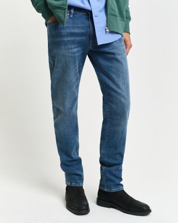 GANT Herren Extra Slim Fit Active Recover Jeans (32/32) Denim Melange