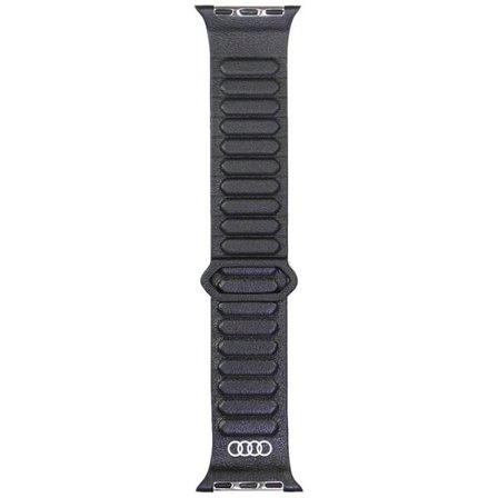 Audi Logo Genuine Leather Magnetic Ring Strap for Apple Watch 40 / 41 / 42 mm - Black