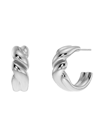 Edblad Twist Hoops L Steel Smycken & klockor Dam Grå ONESIZE