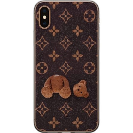 Kompatibel Mobilcover til Apple Apple iPhone XS Grafisk monogrammønster med en stiliseret teddybjørn i en kunstnerisk stil