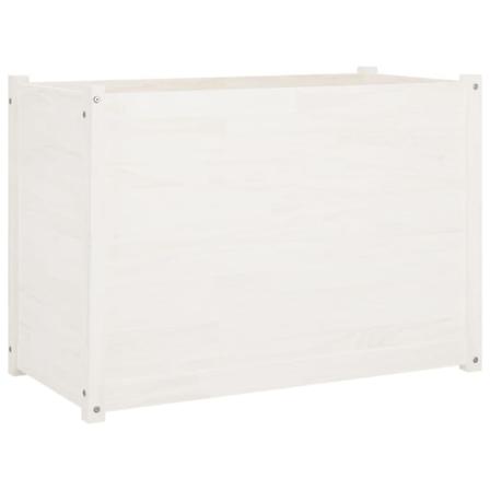 Vidaxl Odlingslåda Vit 100x50x70 Cm Massiv Furu Vit