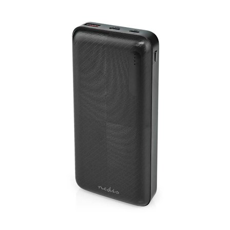 Powerbank | 20000 mAh | 1.5 / 2.0 / 3.0 A | Antal output: 2 | Output tilslutning: 1x USB-A / 1x USB-C | Input forbindels: 1x Micro USB / 1x USB-C |