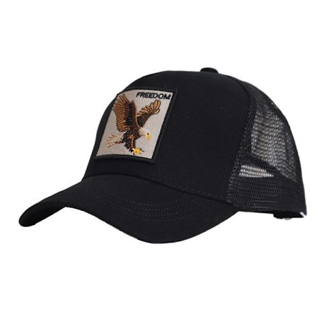 Black Panther Mesh Keps Baseball Keps Trucker Keps-Eagle-Svart