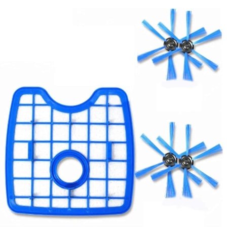 Hepa Filter & Side Brush Passer Til Philips Robot Fc8820 Fc8810 5 Pak s202412247848 SAW