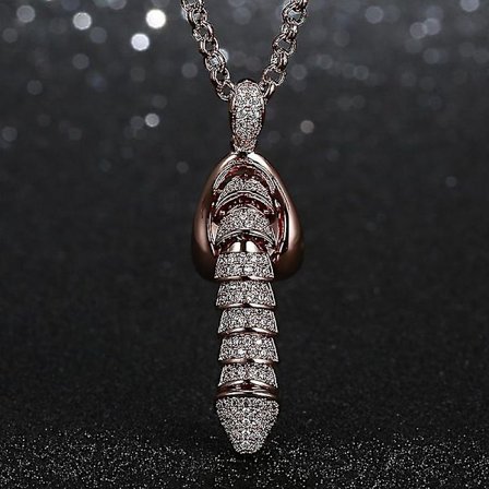 Rolig Upprättstående Halsband med Hänge (FMY)