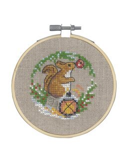 Broderikit Billede Egern - Permin