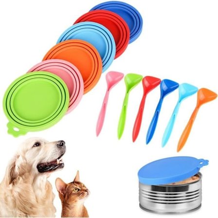 Silikone Dåselåg med Skeer, Silikonelåg til 65 mm, 75 mm og 85 mm Dåser Dåselåg