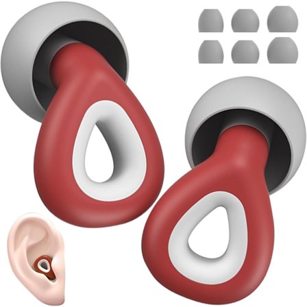 Öronproppar med brusreducering för sömn, HiFi-konsertöronproppar, återanvändbart mjukt silikonskydd för sömn, snarkning, Conce