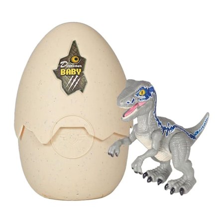 Dinosaur Egg som Klekkes - Realistisk Figur med LED-lys, Lyd og Læring