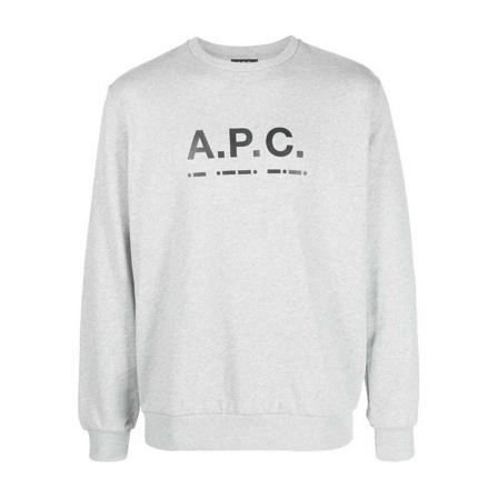 A.p.c., A.p.c. Sweaters Grey Grijs, Heren, Maat:M,print