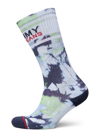 Th Unisex Tommy Jeans Sock 1P Tie D Blue Tommy Hilfiger