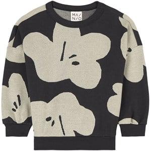 Kids - MAINIO Stretch Limo/Silver Green GOTS Blossoms Sweatshirt 146/152 cm - Jumpers and knitwear - 146/152 cm - Grey