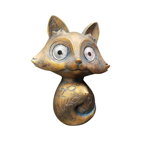 Utendørs solcellelykt utendørs hagelys 1 stk. rev solcellelys metallfugl landlig solcelle dyrelys utvendige solcelledrevne lys