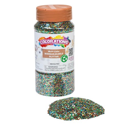 Bioglitter 113gr multi - Lyreco - Skola och förskola - Hobbymaterial - Paljetter, strössel och glitterlim