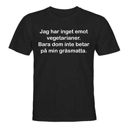 Inget Emot Vegetarianer - T-SHIRT - HERR