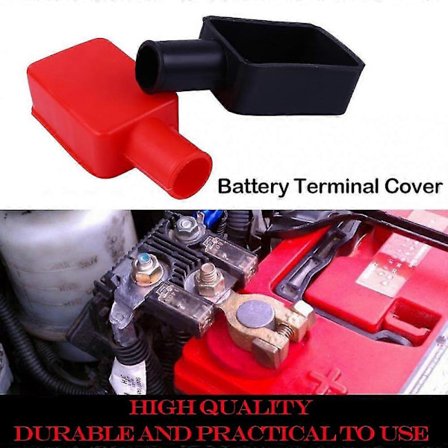 2 stk Bilbatteri Negativ Positiv Terminal Deksel Beskyttelseshette Båt Isolerende Beskytter FBT NVW