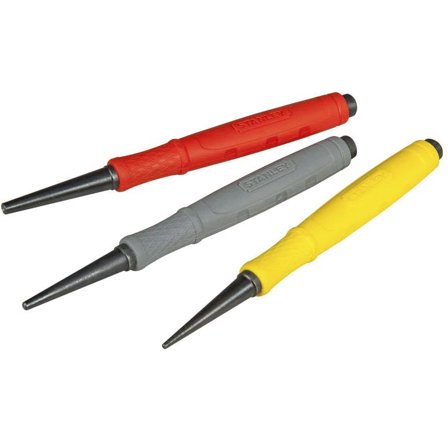 STANLEY 0-58-930 Spikerdorsett 3 deler, 0,6/1,6/2,4 mm, Håndverktøy