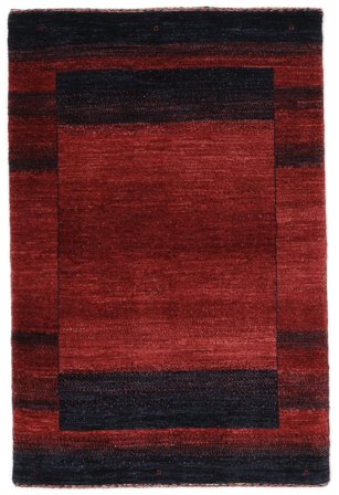 Orientalsk Loribaft Fine Teppe 80X120 Svart/Mørk Rød (Ull, )