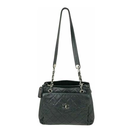 Chanel Vintage Pre-owned Shoulder Väska svart, Dam Vintage Väskor, Dam, Storlek: ONE SIZE