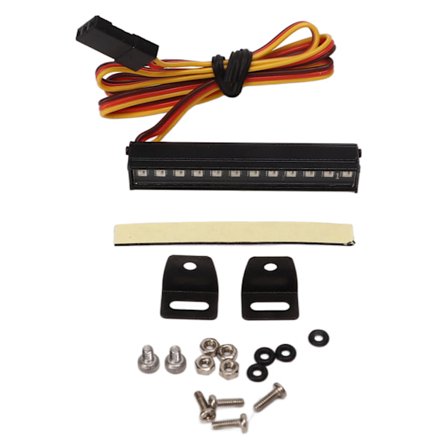 RC-auton kattovalo 12 LED alumiiniseos AXIAL SCX24 1/24 1/18 RC-autolle 5-20V DC