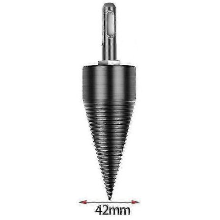 (42mm-rundt skaft) Høyhastighets vedbor Vedkløyver Skrue Kløyvekon Drivverktøy