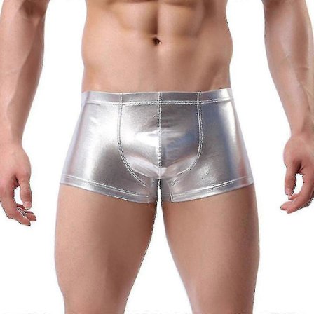 Sexiga Herrkalsonger Boxershorts Konstläder Lackläder Sexiga Boxers