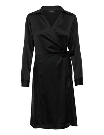 3176 Matt Main - Wrap Dress N Dresses Wrap Dresses Svart SAND