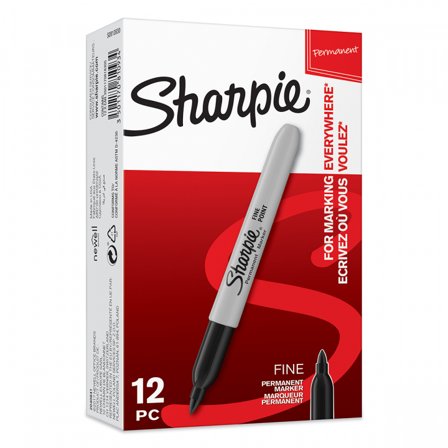 Sharpie Fine Marker 12-pack Black