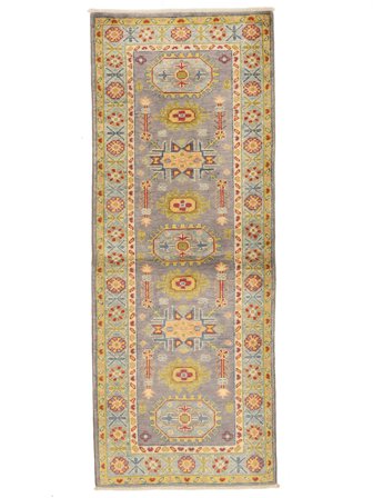 Annodato A Mano Kazak Fine Tappeto 68X176 Di Lana Piccolo