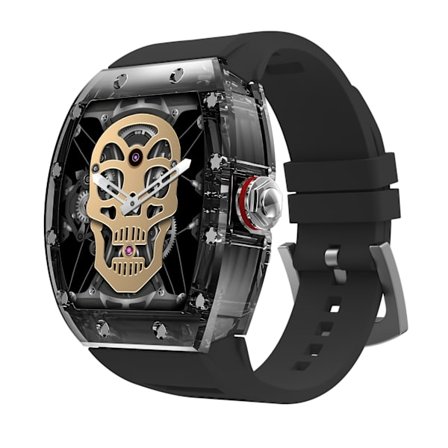 Vuxna Tonneau Shaped Clear Case Smartwatch, NFC-aktiverad watch