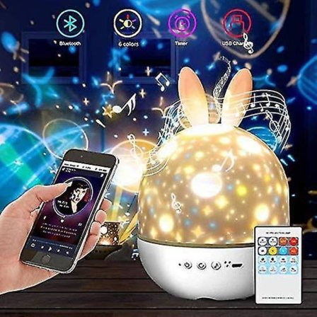 Night Lights For Kids Timer Remote Control Bluetooth Night Light Star Projector Lamp Colors Changing