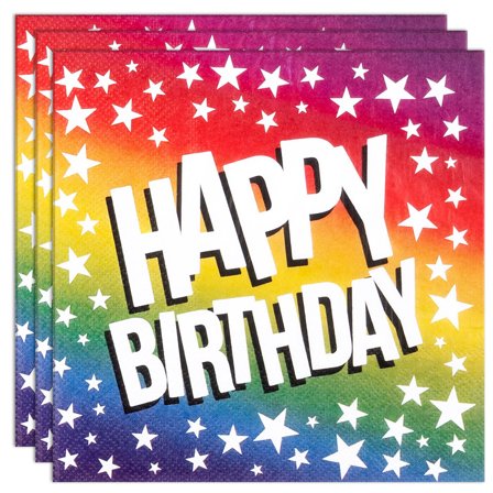 Happy Birthday Servietter Farverige