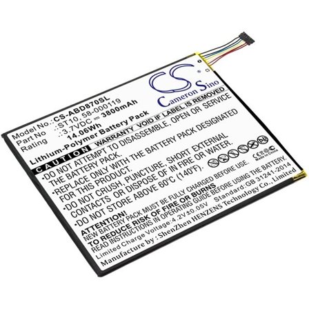 Batteri til tablet til Amazon Kindle Fire HD 10, Kindle Fire HD 10.1, SR87CV og andre.