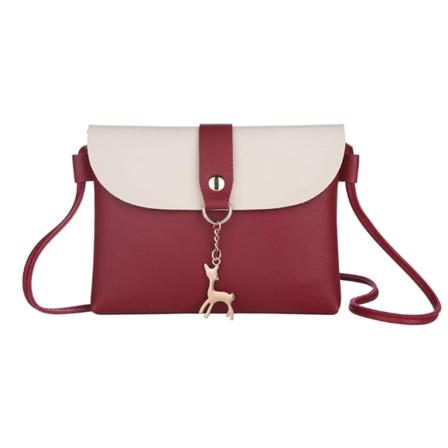 Lille Crossbody Taske til Kvinder, Læder Skuldertaske Hjorte Cr