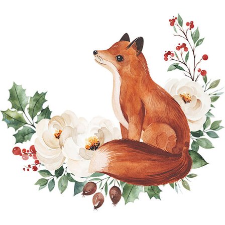 Luovia kukka-kettuseinätarra, seinätarra seinäkoriste