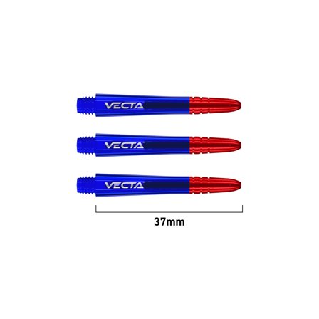Winmau 2025 Vecta Dart Shafts Stems Blue/Red / Intermediate