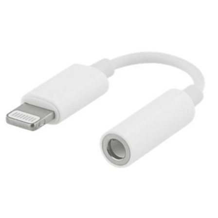 Lyn til 3,5 mm AUX - iPhone / Apple - Hovedtelefonadapter Hvid