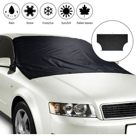 Bilsnöskydd för vindruta, snö, is, frost, fullständigt UV-skydd, stort solskydd, vattentätt solskydd för alla bilar, lastbilar, SUV:ar