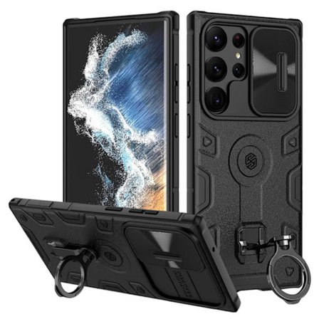 Samsung Galaxy S23 Ultra - Stilrent Skyddande Skal Ringhållare