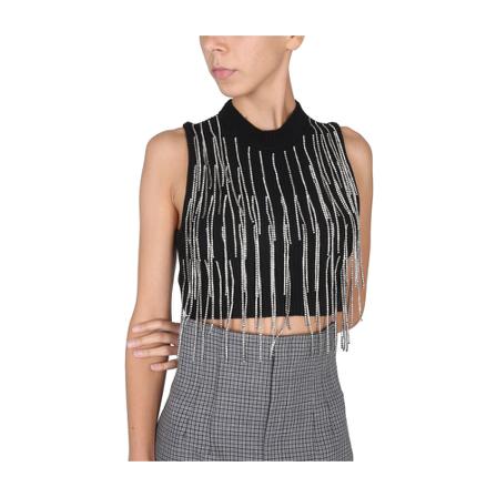 Philosophy di Lorenzo Serafini Sleeveless Tops Sort, Dame