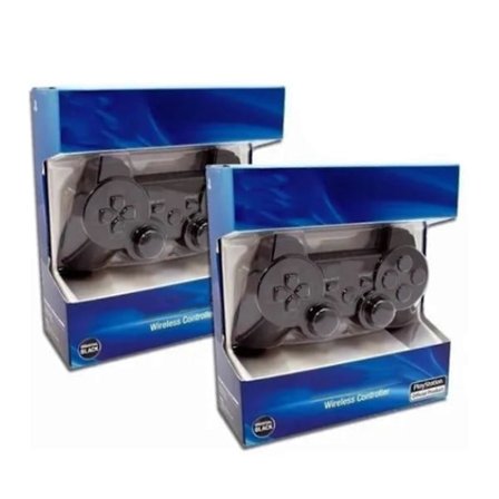 2 stk Bluetooth Spillkontroll Universal Tastatur Trådløs Bluetooth Spillkontroll for PS3 Svart